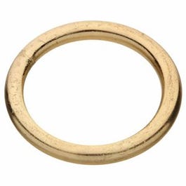 Steel Connecting Ring, Brass Plated, 3-In. x #1